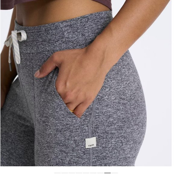 Vuori Halo Wide Leg Flare Pant - Heather Gray - Picture 5 of 8